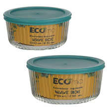 Комплект контейнерів ECOMO WAVE BOX круглі 1000 мл + 1780 мл