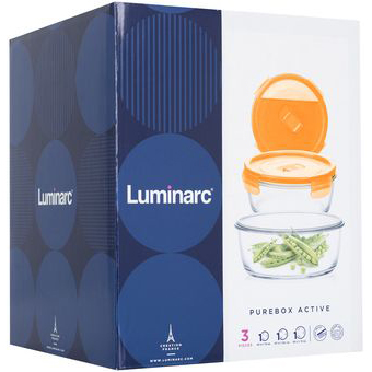 Набір контейнерів LUMINARC PURE BOX ACTIVE 3 пр. (N0470) Кількість предметів у наборі, шт 3