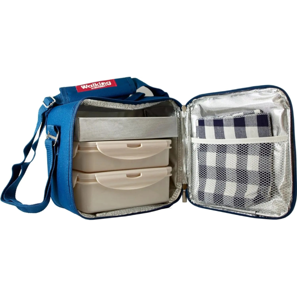 Набір для обіду BERGNER Walking business 23х22х13.5 см 5 пр Блакитний (BG-3652-BL) Комплектація набір