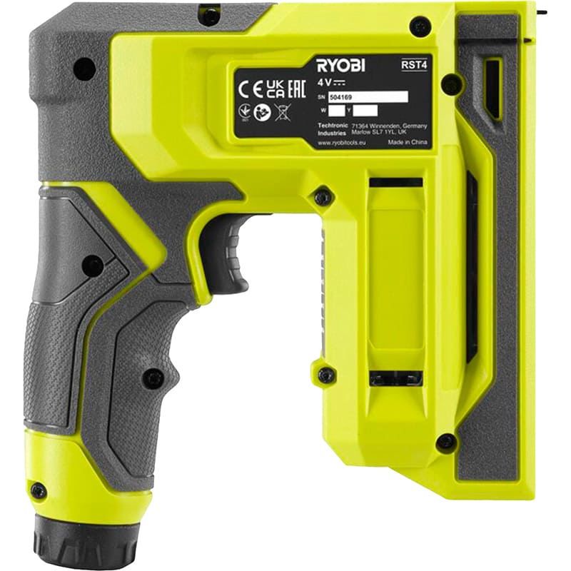 Гвоздезабиватель RYOBI RST4-0 без АКБ и ЗУ (5133006329) Тип питания электрический (аккумуляторный)