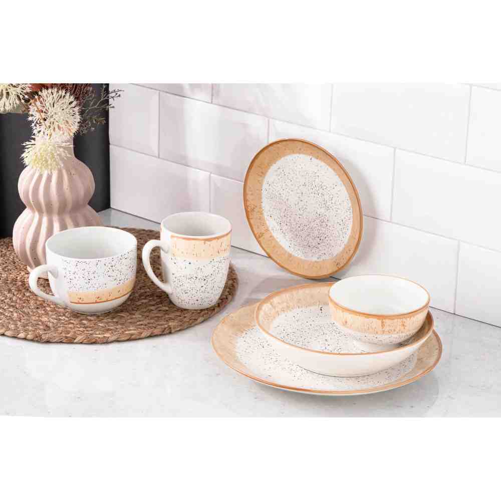 Тарілка десертна ARDESTO Siena White / Yellow (AR2919SBG) Можна мити в посудомийній машині так