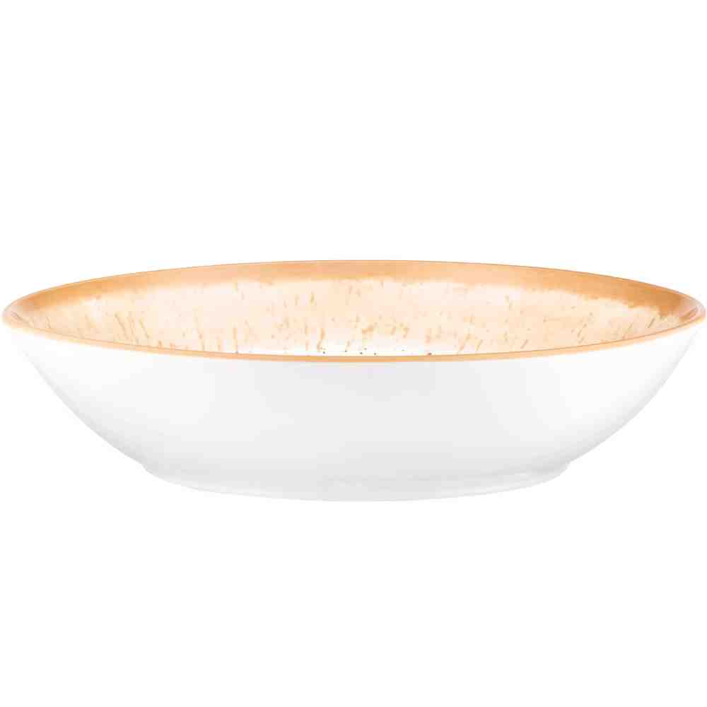 Тарілка столова глибока ARDESTO Siena 790 мл White/Yellow (AR2920SBG)