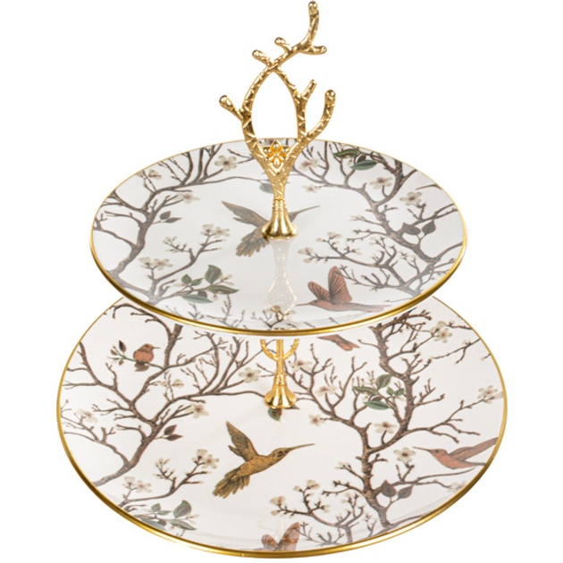 Страва ALBA CERAMIC Bird 2-х ярусна 19 та 26 см (769-075) Тип блюдо