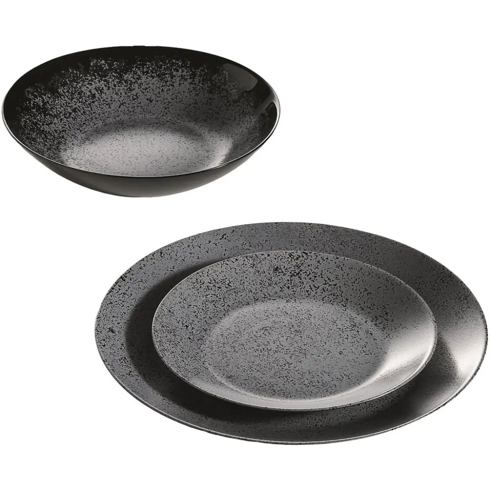Тарілка десертна LUMINARC SLATE BLACK 18 см (V0117) Матеріал скло