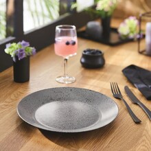 Тарелка столовая мелкая LUMINARC SLATE BLACK 25 см (V0115)