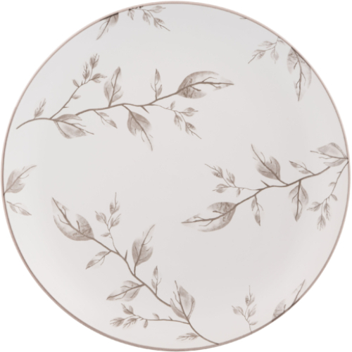 Тарілка столова дрібна ARDESTO Asti 26.9 см White/Beige (AR1427AB)