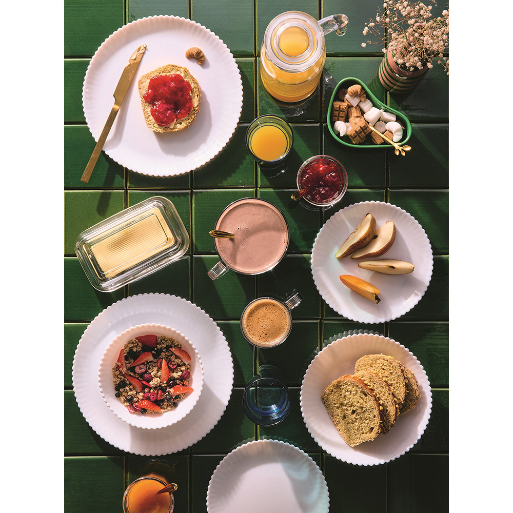 Тарілка столова мілка LUMINARC Bloom 25 см White (X2231) Матеріал скло