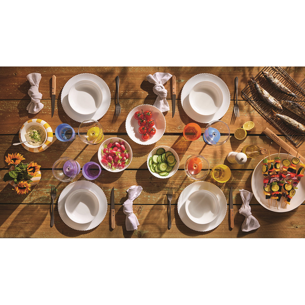 Тарілка столова мілка LUMINARC Bloom 25 см White (X2231) Можна мити в посудомийній машині так