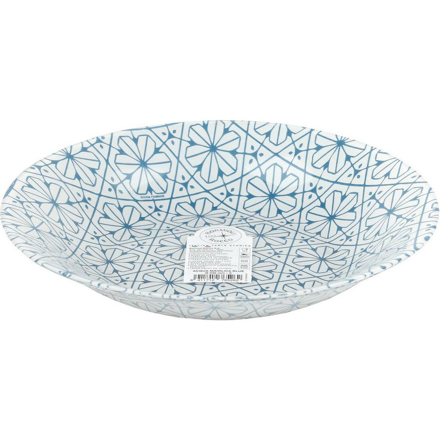 Тарілка столова глибока BORMIOLI ROCCO Maiolica blue 23 см (430132FP2121931) Тип тарілка столова глибока 