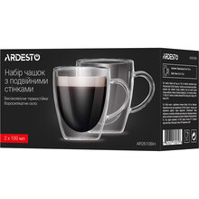 Набір чашок із ручками Ardesto 100 мл 2 шт (AR2610BH)
