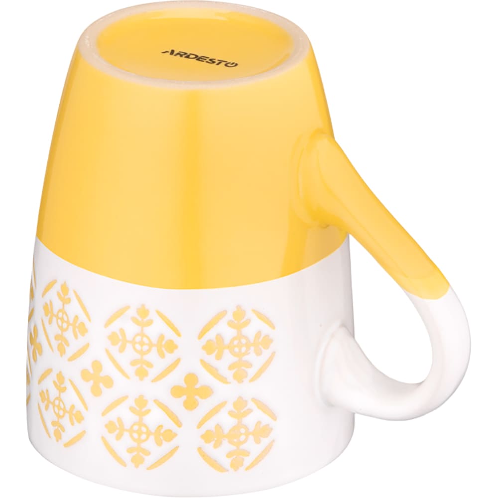 Кухоль ARDESTO Ornament 320 мл Yellow/White (AR3045YW) Призначення капучино