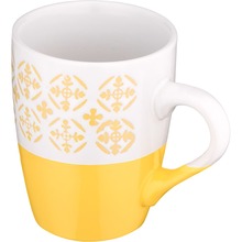 Кружка ARDESTO Ornament 320 мл Yellow/White (AR3045YW)