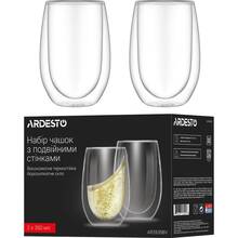 Набор кружек Ardesto Transparent 350 мл 2 шт (AR2635BV)