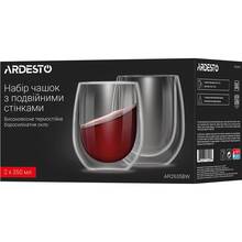 Набор кружек Ardesto Transparent 350 мл 2 шт (AR2635BW)