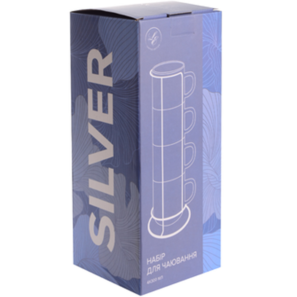 Зовнішній вигляд Набір кухлів LIMITED EDITION SILVER 300 мл 4 шт (RX-N240581)