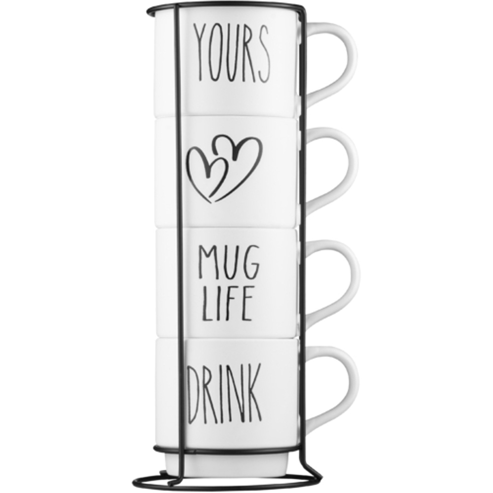 Набір кухлів ARDESTO 320мл 4шт White (AR3095S)