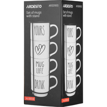 Набір кухлів ARDESTO 320мл 4шт White (AR3095S)