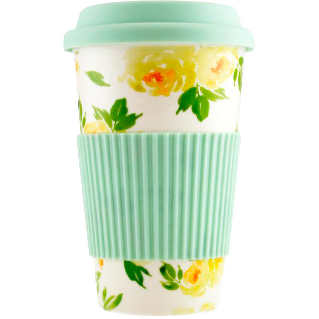 

Кружка KERAMIA Flower story 440 мл (21-279-065), Чаш.Flower story з силік.криш.440мл. (21-279-065)