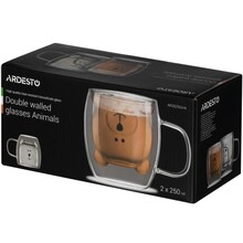Набор чашек Ardesto Animals 250 мл 2 шт (AR2625GHA)