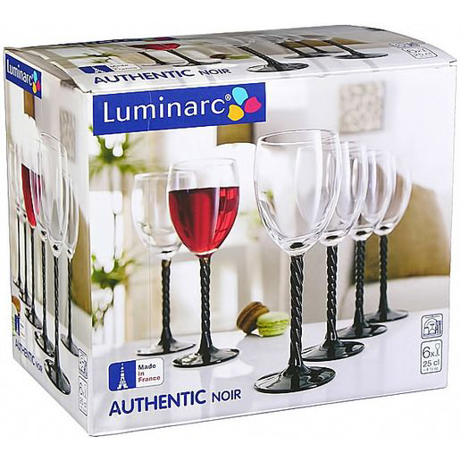 Набір келихів Luminarc Aime Authentic Noire (H5655) Призначення біле вино