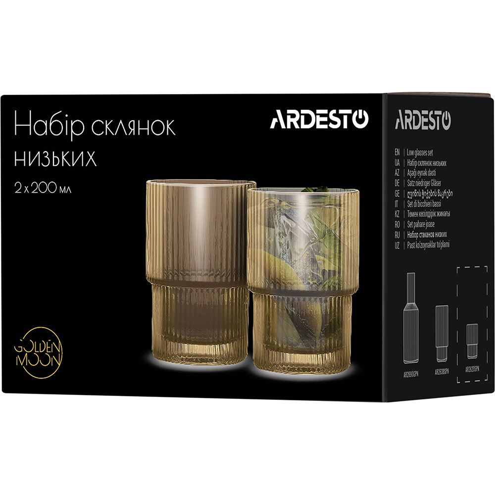 Внешний вид Набор стаканов ARDESTO 2 х 200 мл Gold (AR2620GG)