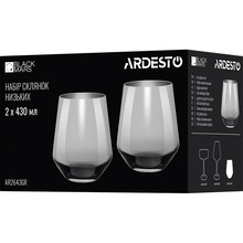 Набор стаканов ARDESTO Black Mars Avior 2 [ 430 мл Grey (AR2643GR)