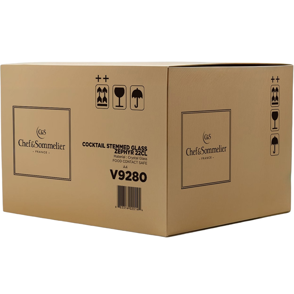 Набір келихів C&S Zephyr 220 мл 4 шт (V9280) Тип келих