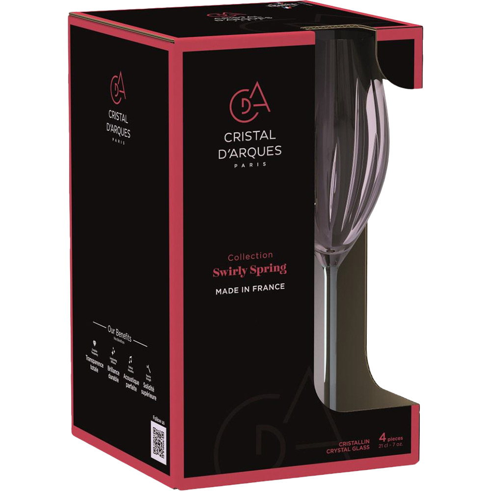 Набір келихів CD'A Swirly Spring 4 х 210 мл (V9137) Об'єм 210