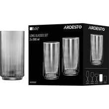 Набір склянок ARDESTO Black Mars Alcor 500мл 2шт (AR2650GF)