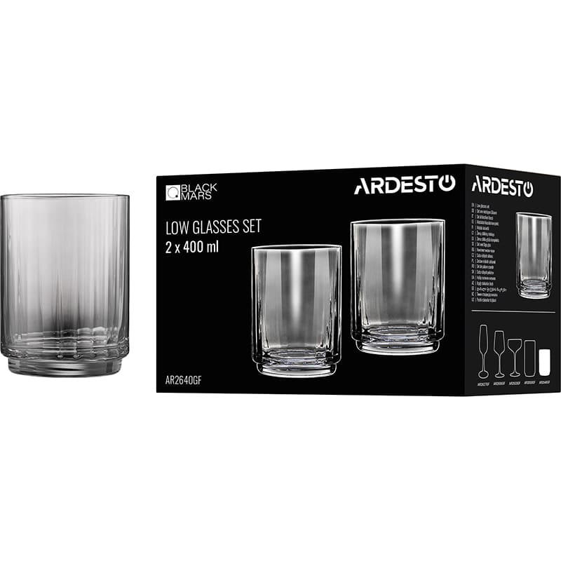 Набір склянок ARDESTO Black Mars Alcor 400мл 2шт (AR2640GF) Призначення коктейль