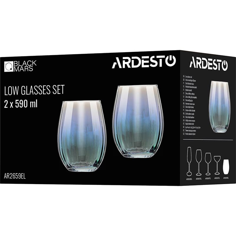 Набір склянок ARDESTO Black Mars Zenith 590 мл 2 шт (AR2659EL) Призначення коктейль