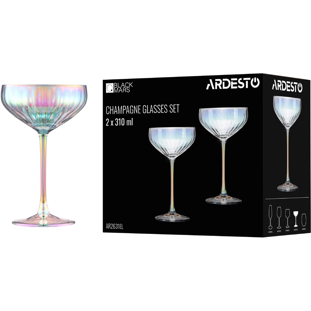 Набор бокалов ARDESTO Black Mars Zenith 310 мл 2 шт (AR2631EL) Тип бокал