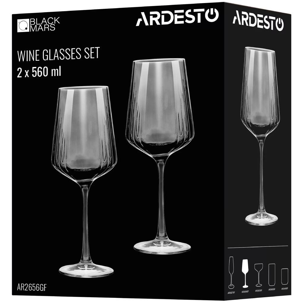 Набор бокалов ARDESTO Black Mars Alcor 560мл 2шт Gray (AR2656GF) Объем 560