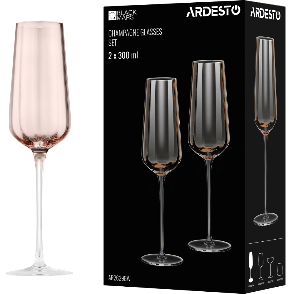 Набор бокалов ARDESTO Black Mars Altair 300 мл 2 шт (AR2629GW) Тип бокал