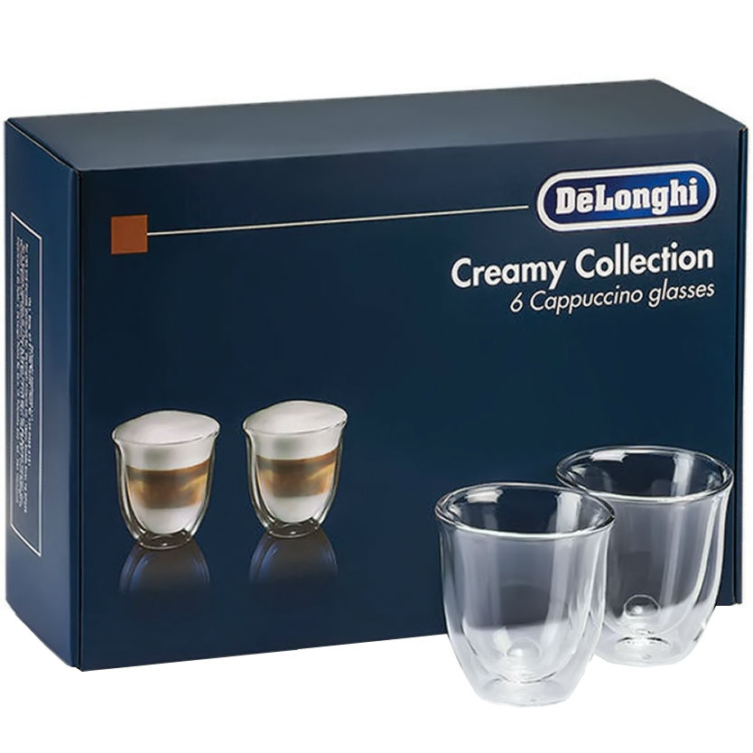 Стакан DELONGHI SET 6 GLASSES-CAPPUCCINO 190ML (5513296661) Стакан DELONGHI SET 6 GLASSES-CAPPUCCINO 190ML (5513296661)
