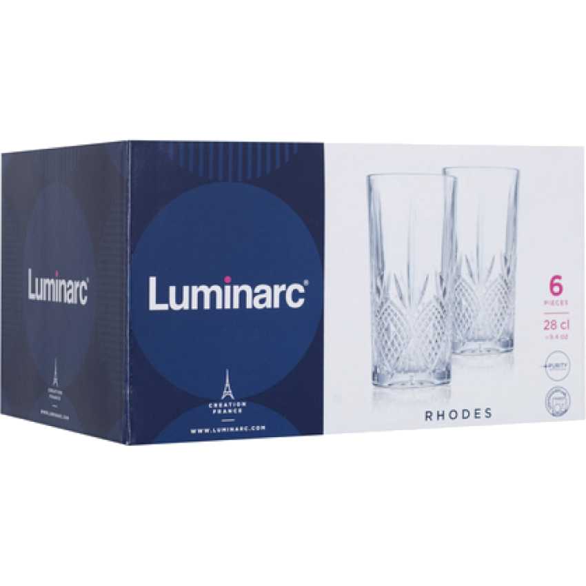 Набор стаканов Luminarc Rhodes 6x280 мл (N9065) Предназначение сок