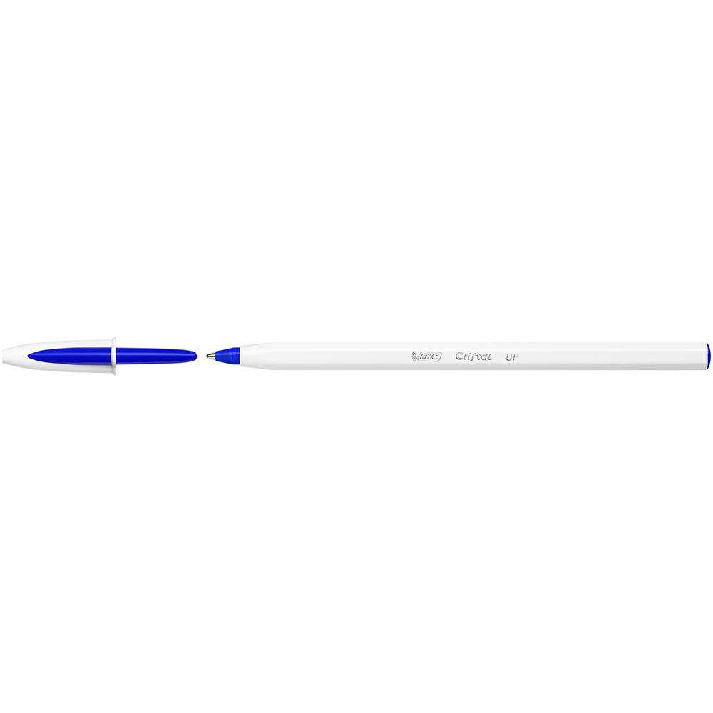 Набір кулькових ручок BIC Cristal Up Blue 1.2 мм 20 шт (3086123494725) Ігри для розвитку і творчості письмове приладдя