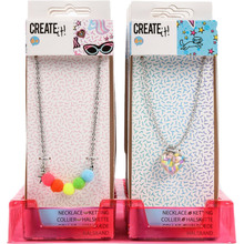 Підвіска на ланцюжку Помпони та Серце-конфетті Create IT! 2 види 12 шт (84341)