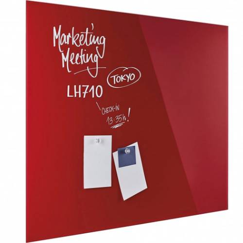 Дошка магнітно-маркерна MAGNETOPLAN Glassboard-Red 1200 x 900 мм (13404006) Матеріал скло