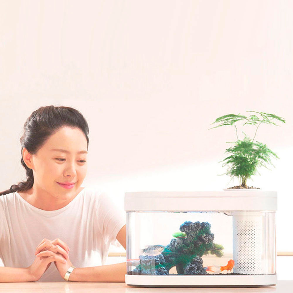 Аквариум XIAOMI Mi Geometry Lazy Fish tank Материал стекло