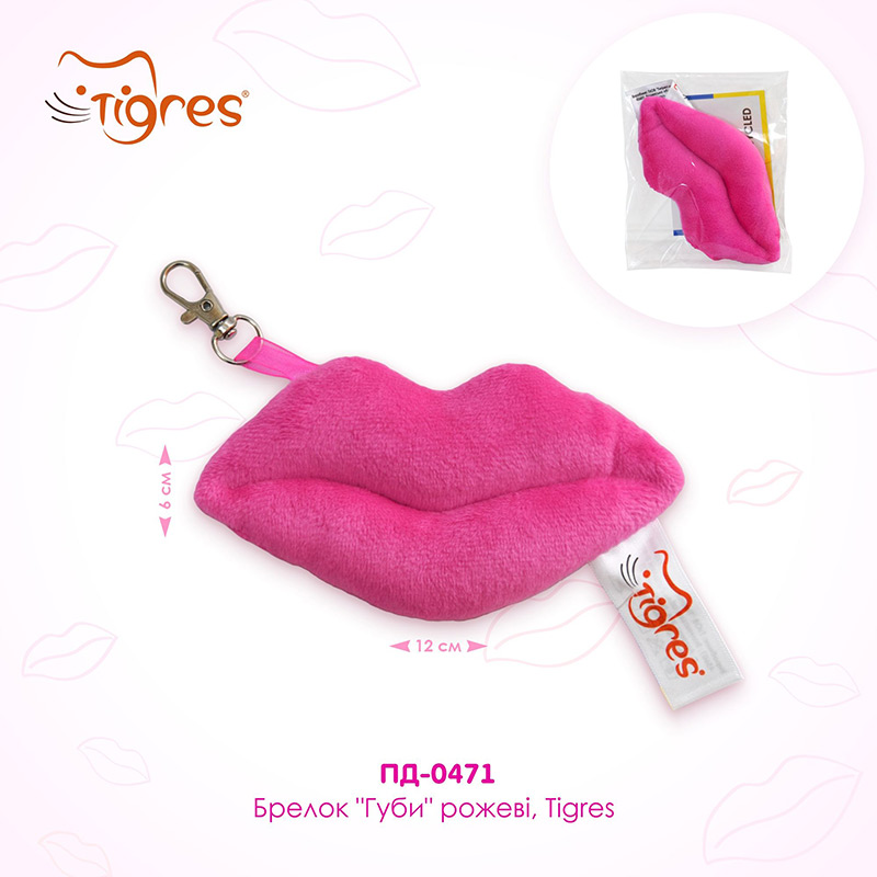 Мягкая игрушка TIGRES Губы Pink (ПД-0471) Для кого универсально