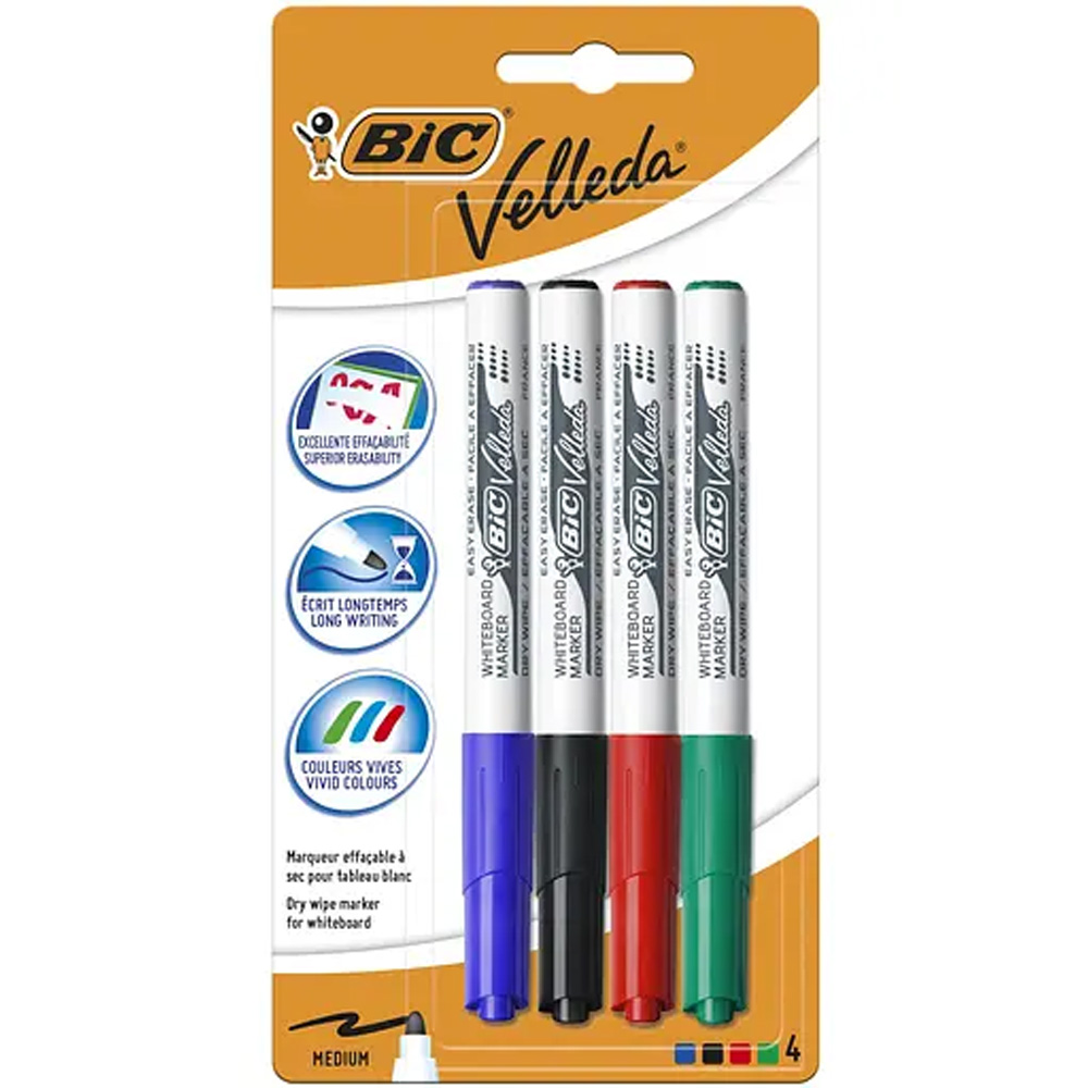 Набір маркерів для дощок BIC Velleda 4 шт (875593) Колір багатобарвний