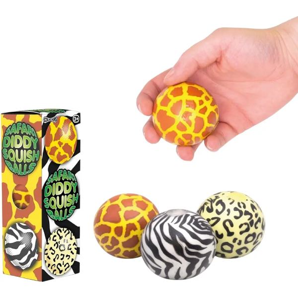 Набор игрушек-антистресс Tobar One for fun Сквиш Дикая природа 3 шт (38668) Материал силикон