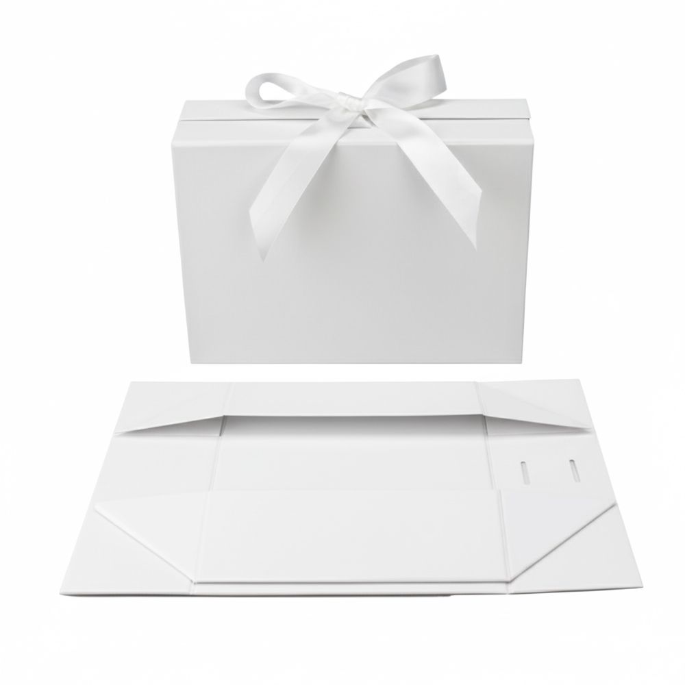 Подарункова коробка BERGAMO Aurum M White (120130213M-08) Матеріал папір