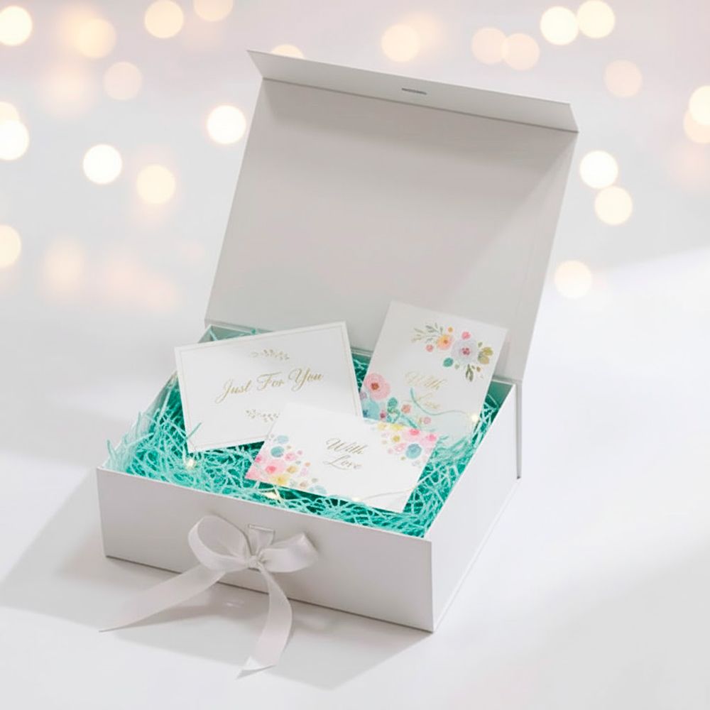 Фото Подарункова коробка BERGAMO Aurum M White (120130213M-08)