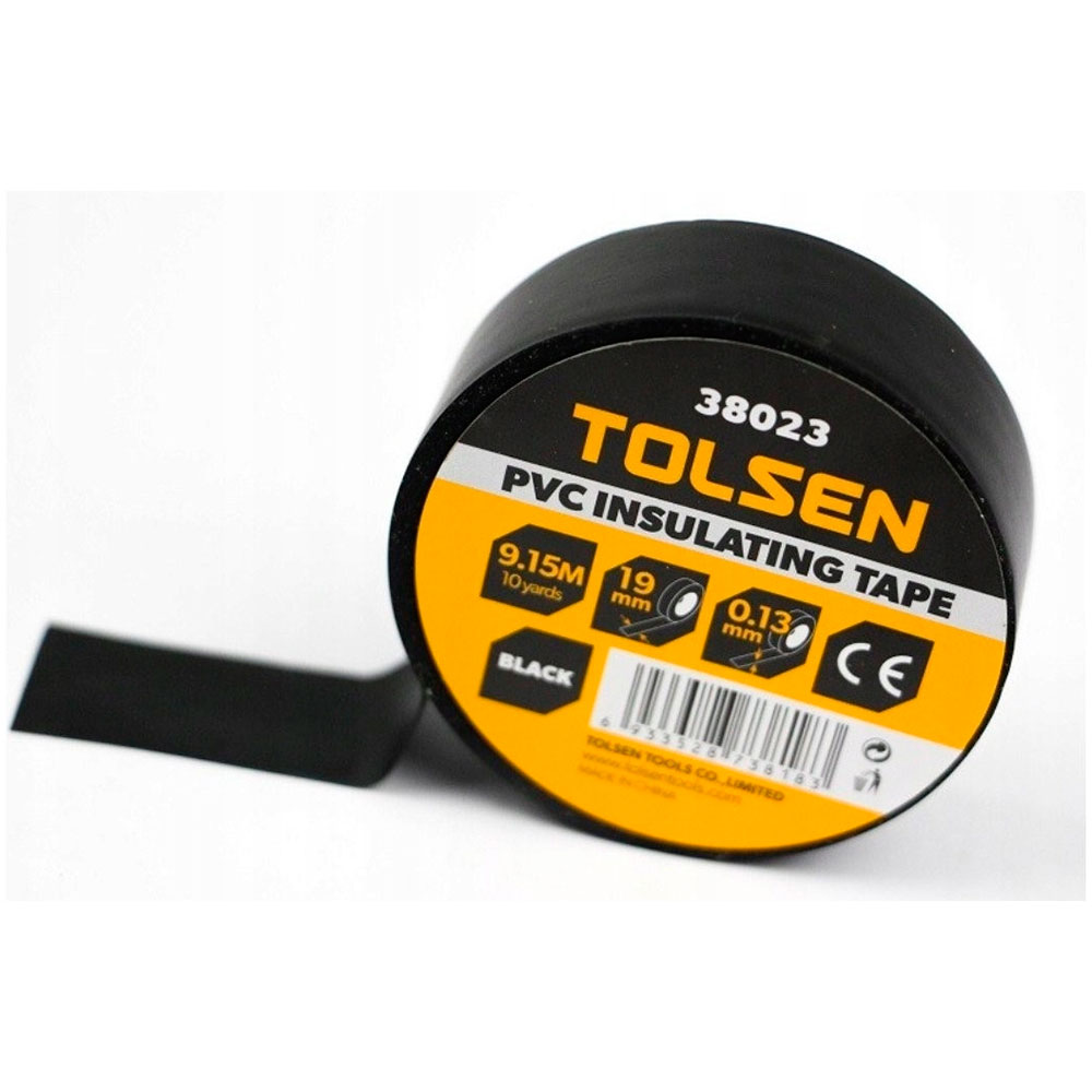 Изолента TOLSEN 19 мм х 9.2 м 0.13 мм Black (38023) Тип изолента