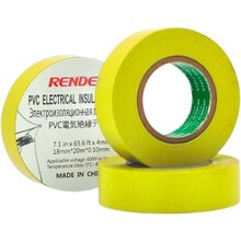 Изолента RENDER 18x0,10 мм 20 м 10 шт Yellow