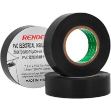 Изолента RENDER 18x0,10 мм 20 м 10 шт Black