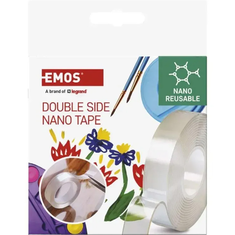 Внешний вид Двухсторонняя нанолента EMOS 30 мм 3 м (F6300)