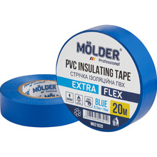 Изолента MOLDER ПВХ 0.13x19 мм 20 м Синяя (MA21620)